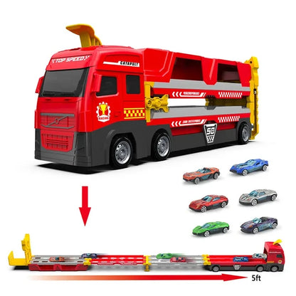 🎅Xmas Sales - 50% off💥Mega Hauler Truck With Ejection Race Track