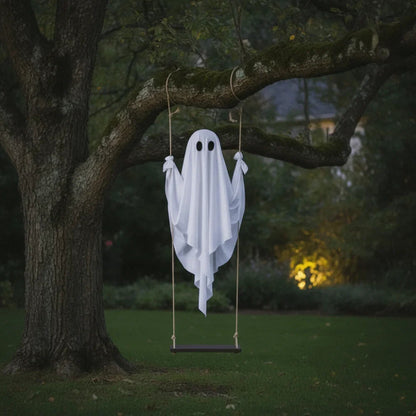 SwingingBoo™ LED Hanging Ghost Swing Decoration