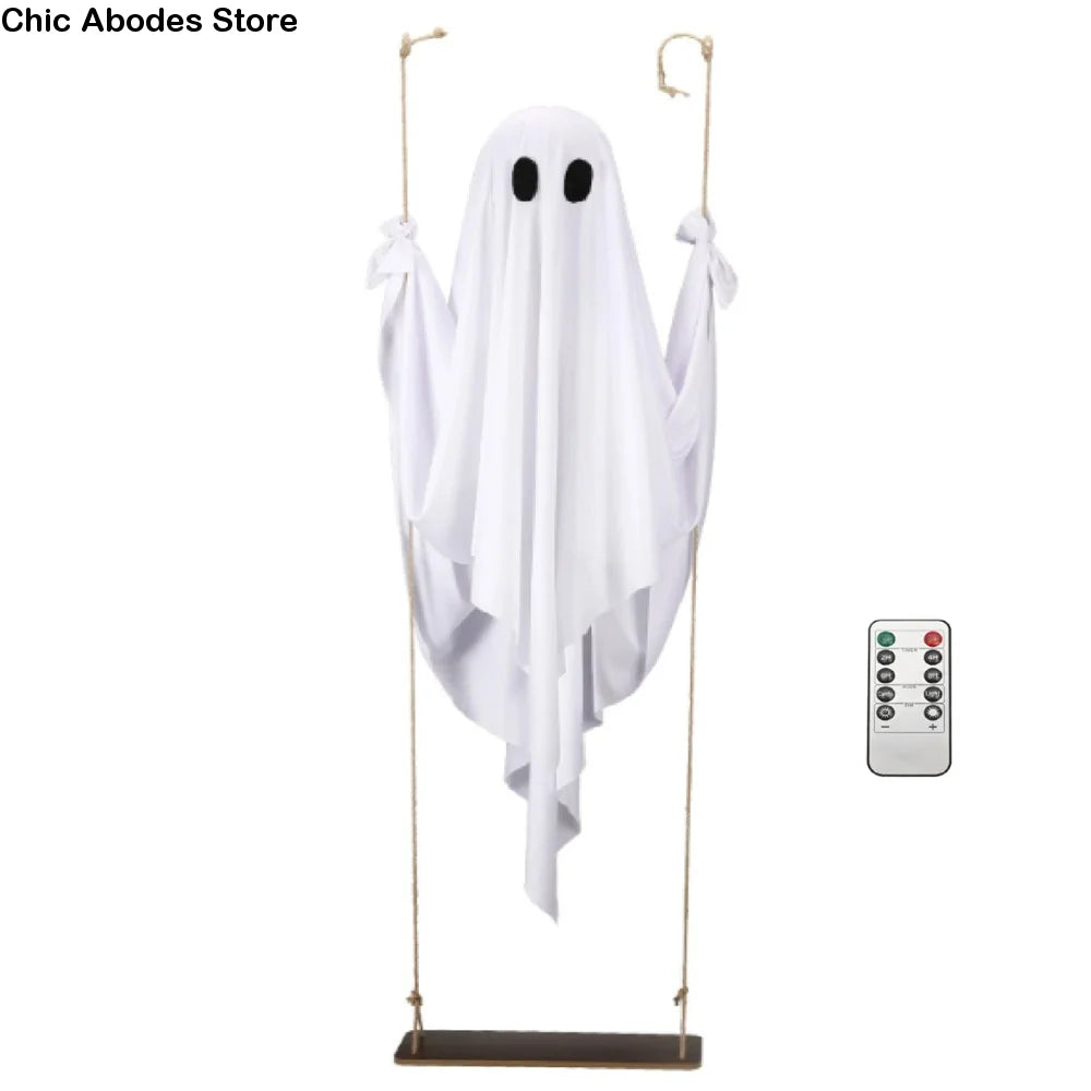 SwingingBoo™ LED Hanging Ghost Swing Decoration