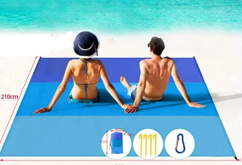 🤽‍♂️Sandproof Beach Blanket Lightweight👨‍👩‍👧‍👦