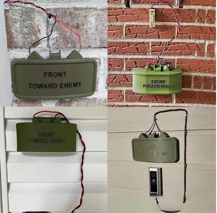 Tactical Doorbell Cover – Funny Military-Style Ring Camera Decoration