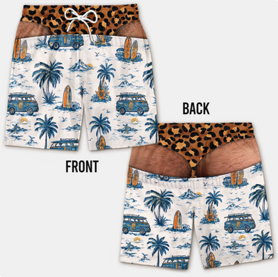 FreedomCheeks™ Funny American Flag Swim Shorts