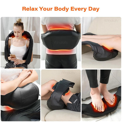 RelaxEase 4D Heated Shiatsu Massager