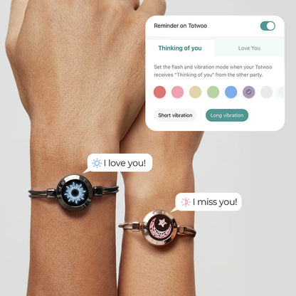 Sun&Moon Touch Bracelets with Snake Chain