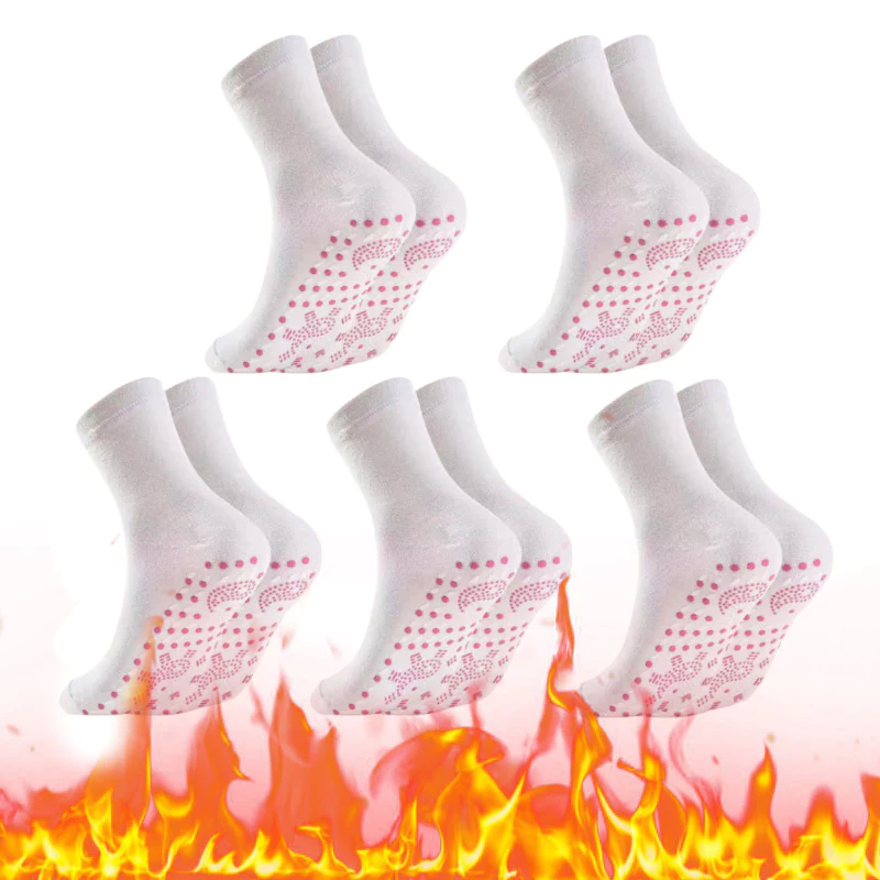 Tourmaline acupressure self-heating shaping socks