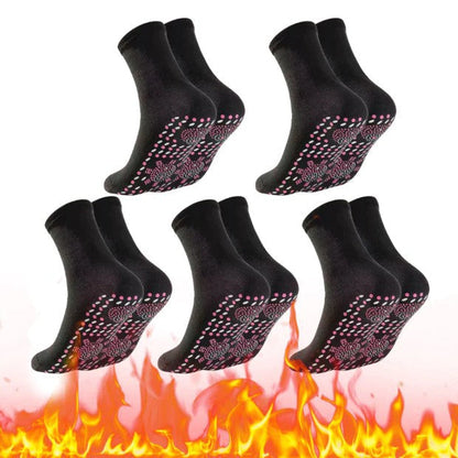 Tourmaline acupressure self-heating shaping socks