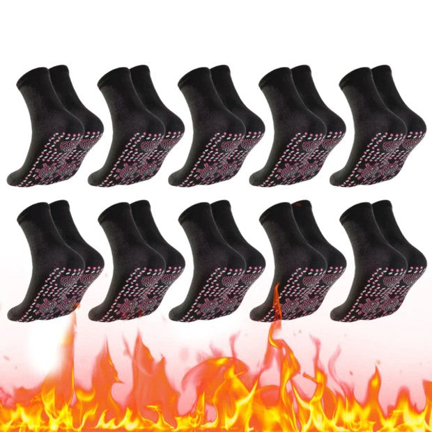 Tourmaline acupressure self-heating shaping socks