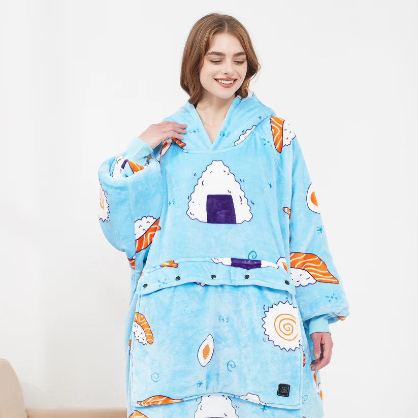 CozyCore Heated Oversized Hoodie Blanket