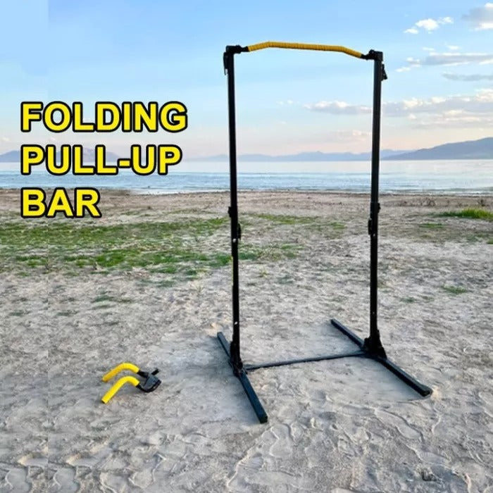 Folding horizontal pull-up bar
