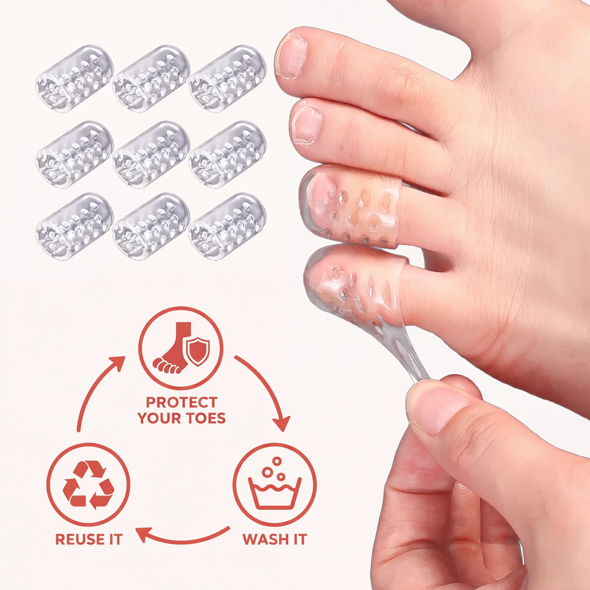 ToeHalo Gel Toe Protectors