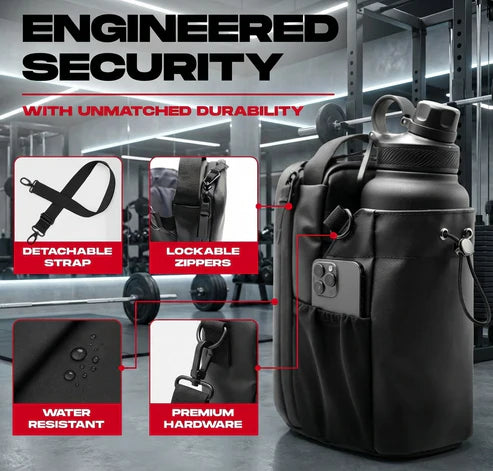 Magnetic Gym Bag for Men and Women - Sling Bottle With Magnetic Attachmment