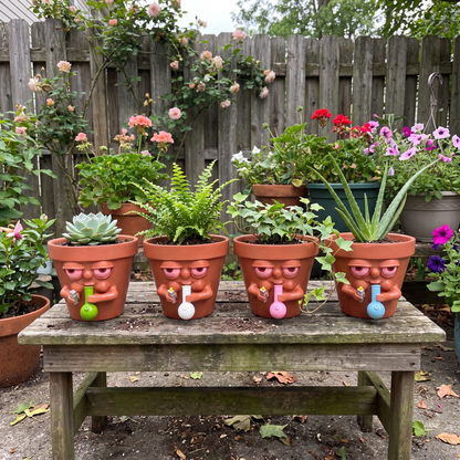 HighGarden Funny Face Planter Pot