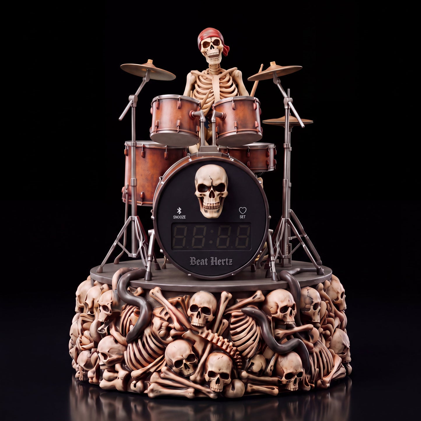 BoneBeat Skeleton Drummer Alarm Clock