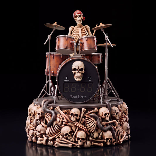BoneBeat Skeleton Drummer Alarm Clock