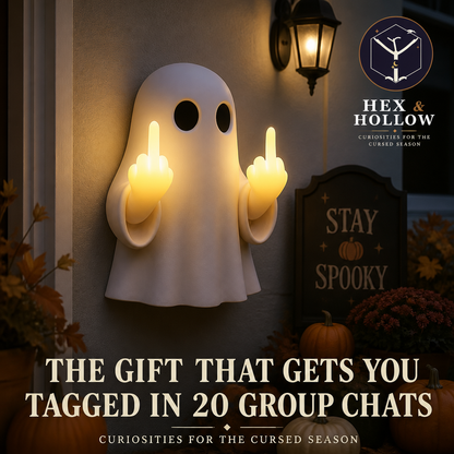 Halloween Ghost Middle Finger Glow Night Light
