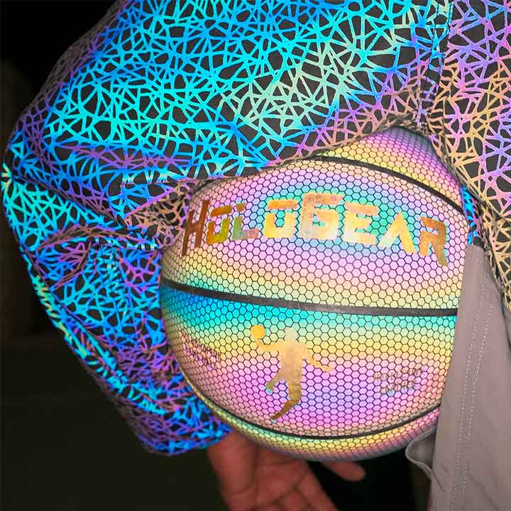 GLOWING REFLECTIVE BASKETBALL