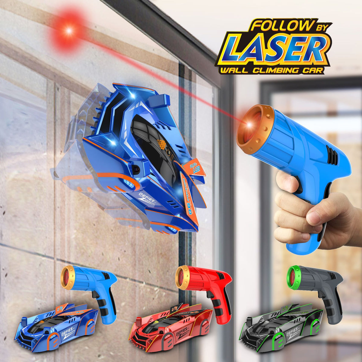 Tracing Light Wall Climbing Car