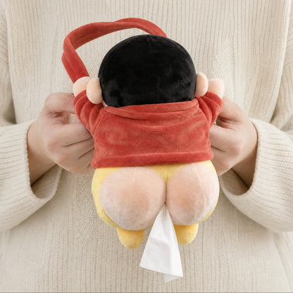 Plush Tush – Funny Plush Car Tissue Holder with Detachable Hanging Strap