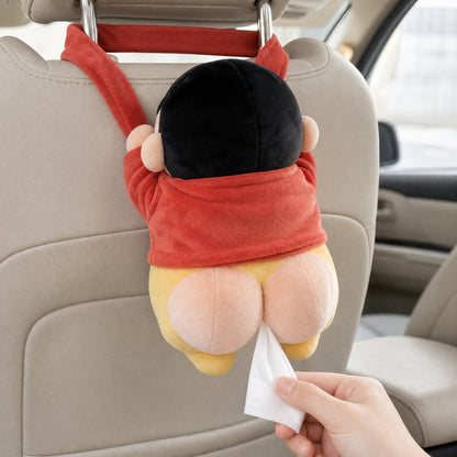 Plush Tush – Funny Plush Car Tissue Holder with Detachable Hanging Strap
