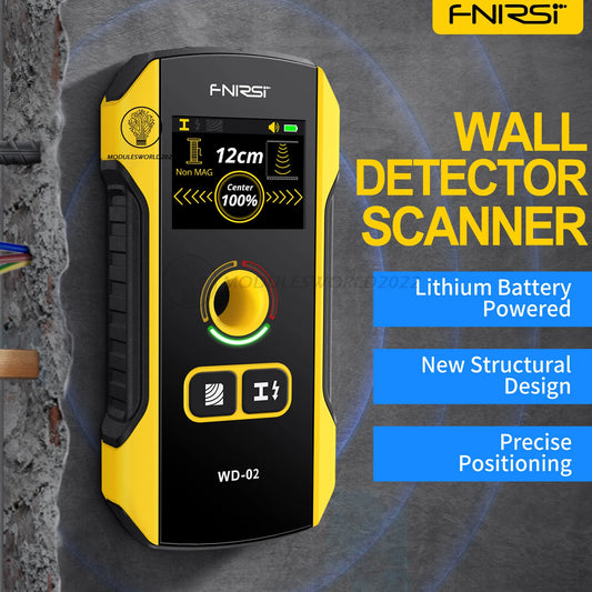 FNIRSI WD-02 Metal Detector & Wall Scanner – Detect AC Live Wires, Metal, and Wood Studs