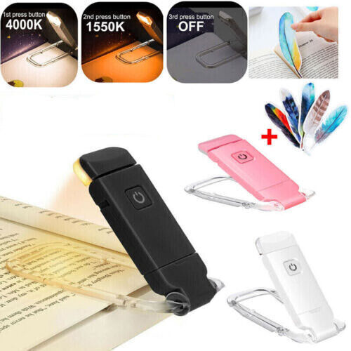 Flexible Book Light Clip-On LED Reading Light USB Rechargeable Adjustable Lamp