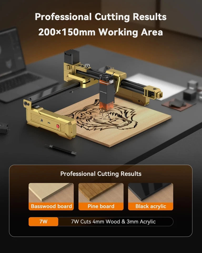 T1 Laser Engraver, 3000mW Foldable Laser Engraver Machine