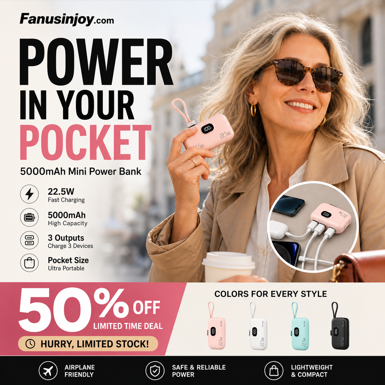 VoltPocket 5000mAh Mini Power Bank